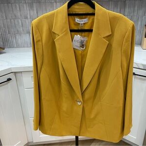 NWT Kasper Women's Plus Size Crepe One Button Jacket - Size 18W